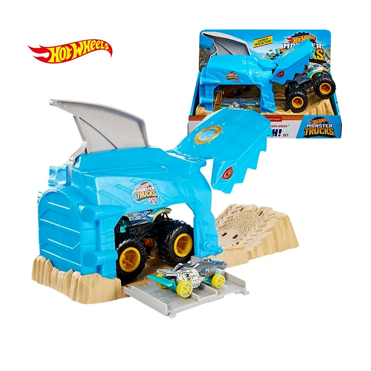 

Хот Вилс дикий грузовик конкурс набор Monster Truck игровая пусковая установка комплекты гигантские надувные колеса автомобиля игрушки для дете...