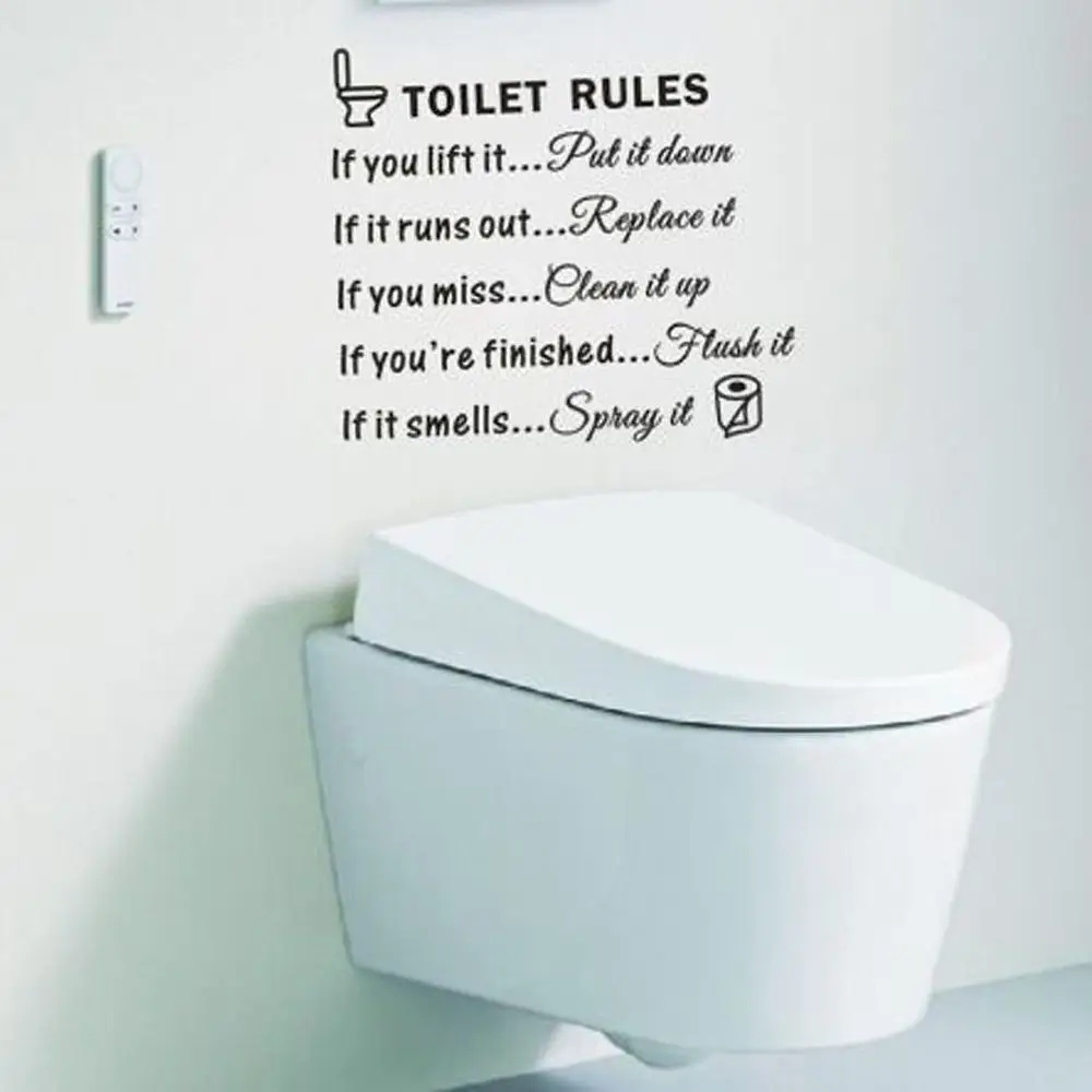 1 шт. наклейки для унитаза s Правила пользования туалетом съемный стикер ванной