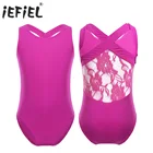 Купальник для балерины, с кружевной спинкой, iEFiEL для детей