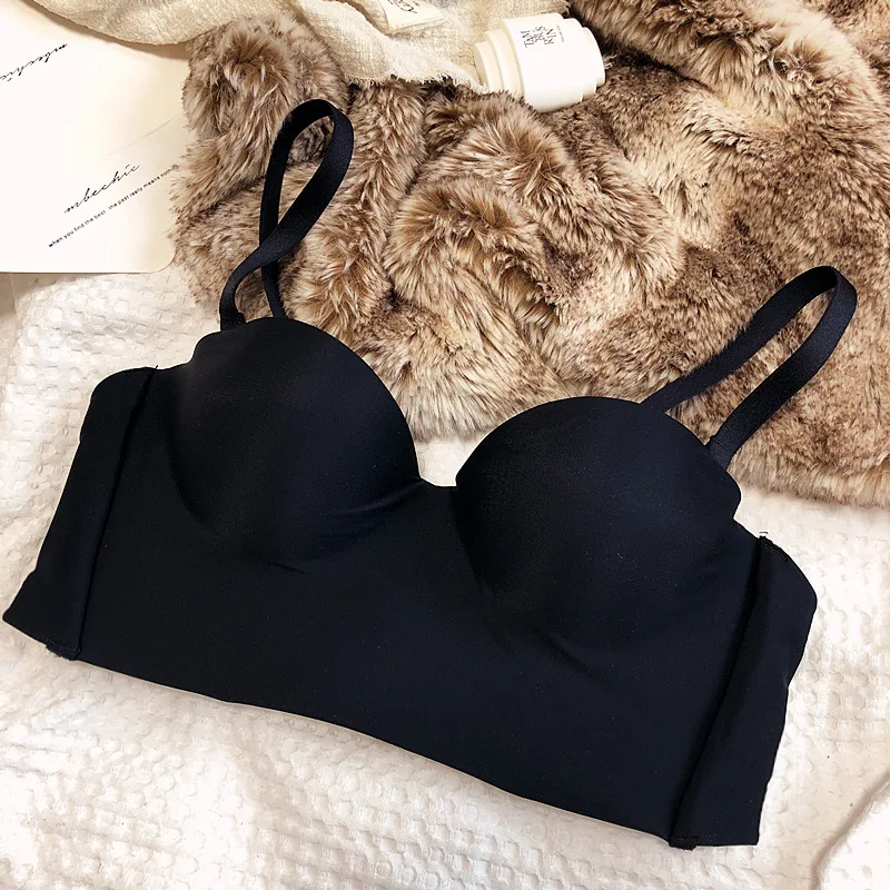 Бюстгальтер женский однотонный со съемным бюстгальтером с чашкой 1/2 | Женская