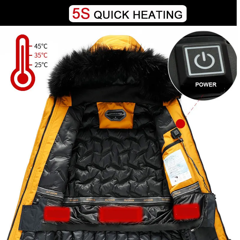 SAENSHING usb жилет с подогревом куртки для пар зимние походные мужчин и женщин