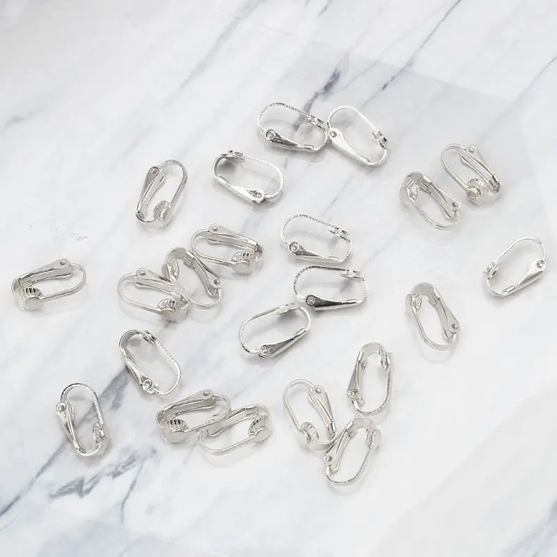 

50Pcs Clip-on Earring Converter DIY Earrings Pierced into Clip on Jewelry Making