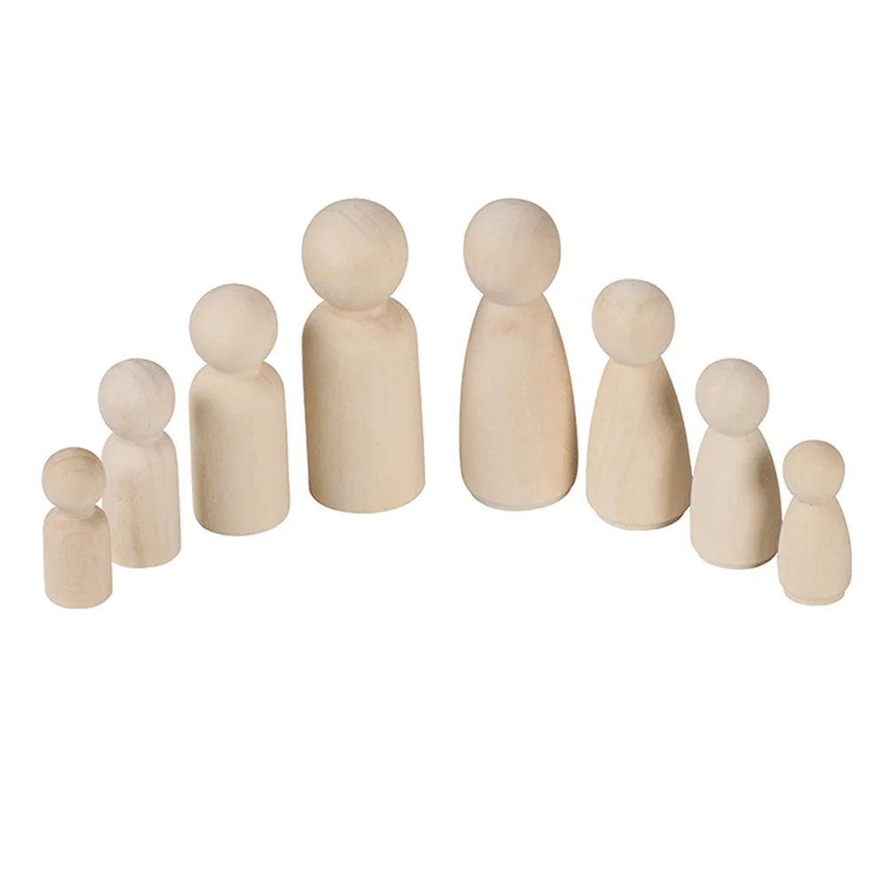 

40pcs Wooden Unfinished Doll Bodies Angel Dolls Decorative Doll People For DIY Craft