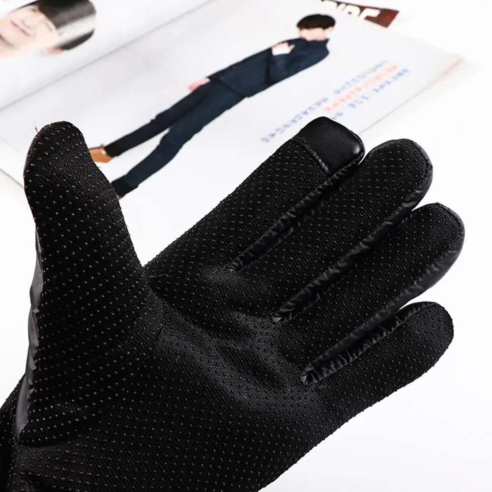 

Men's Gloves Winter Outdoor Thickened Fleece-lined Touch Screen Warm Waterproof Windproof Anti-slip Running Ski Cycling Gloves