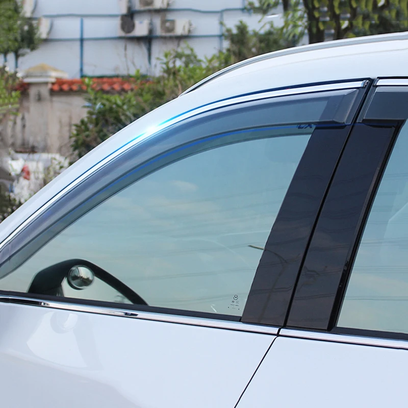 Fit for Mazda CX-5 CX5 2017-2020 Acrylic Windows Side Clip on Rain Wind Vent Visors 4pcs Set Car Styling Accessories - купить по