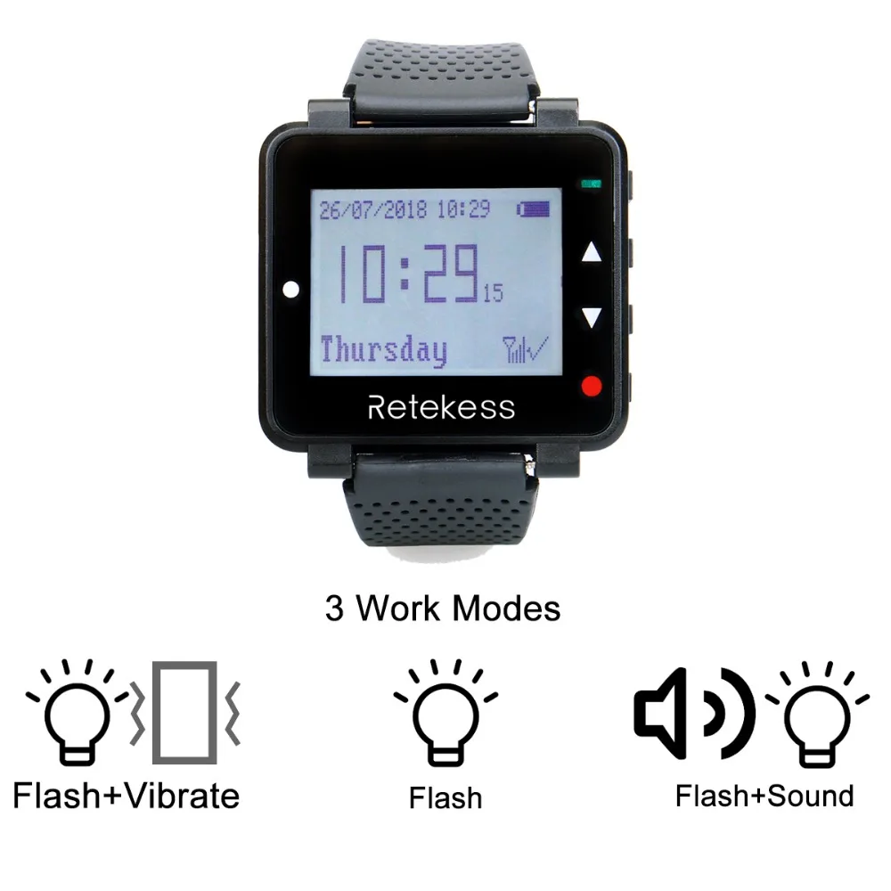 Беспроводная система вызова официанта RETEKESS для ресторана 1 приемник часов + 10