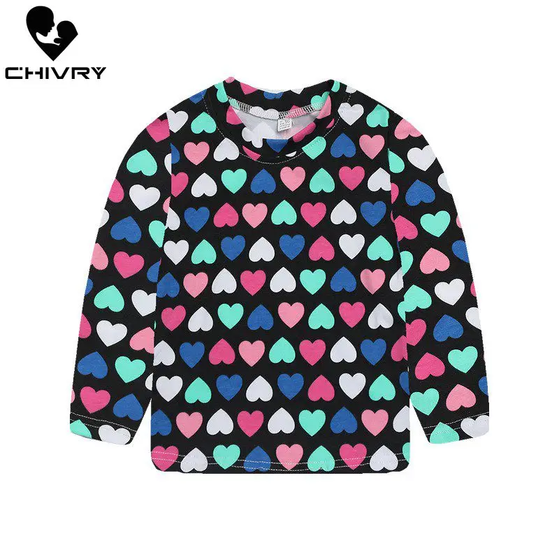 Футболка с длинным рукавом для мальчиков и девочек хлопковая круглым вырезом