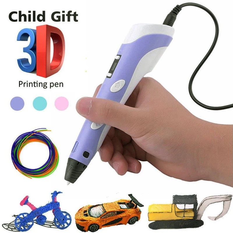 3D Printing Pen Magic DIY Pen/Pencil 3 d Stift Plastic ABS Filament 1.75mm For Kid Child Education Drawing Toys Birthday Gift | Компьютеры
