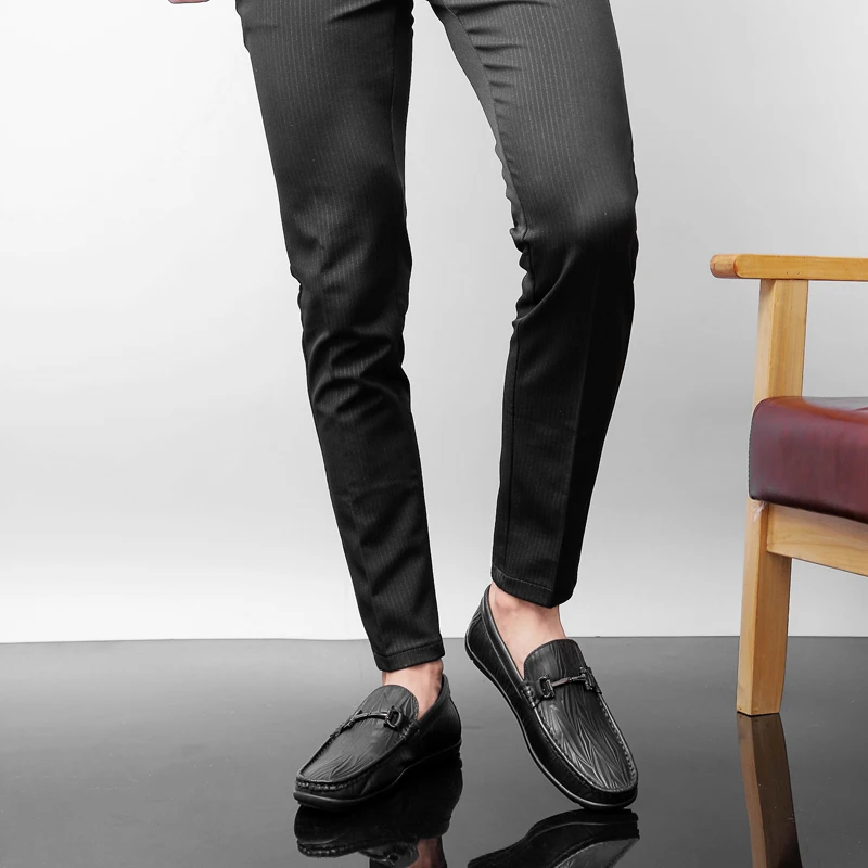 Черные коричневые размеры 37-44 туфли в горошек * y6608 брендовые Мужские Простые