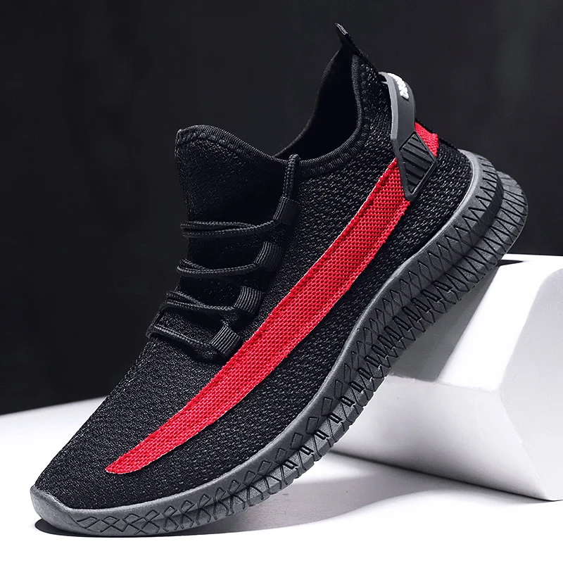 Кроссовки мужские сетчатые для бега дышащие легкие повседневная обувь белые