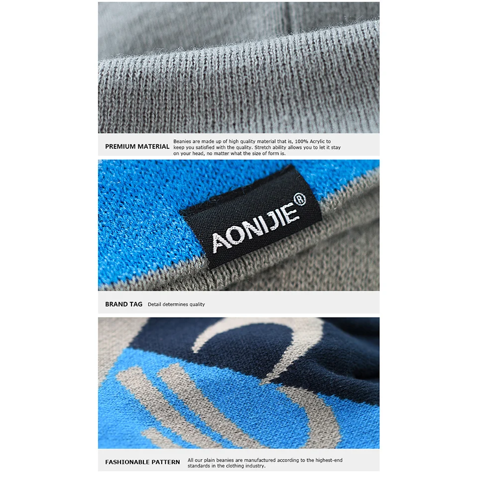 AONIJIE M24 Unisex Winter Warm Sports Knit Beanie Hat Skull Cap For Running Jogging Marathon Travelling Cycling Camping | Спорт и