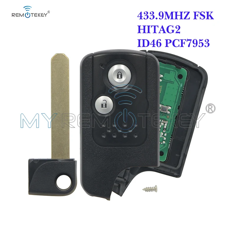 Умный ключ Remtekey 72147 TOA J51 2 кнопки 434 МГц с чипом ID46 для Honda CR V CRV 2013 2014 2015 2016|Ключ от