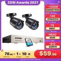 zosi 4ch8ch h 265 dvr cctv system with 2ch 2pcs 2 0 mp ir outdoor security cameras 1080p hdmi cctv dvr video surveillance kit