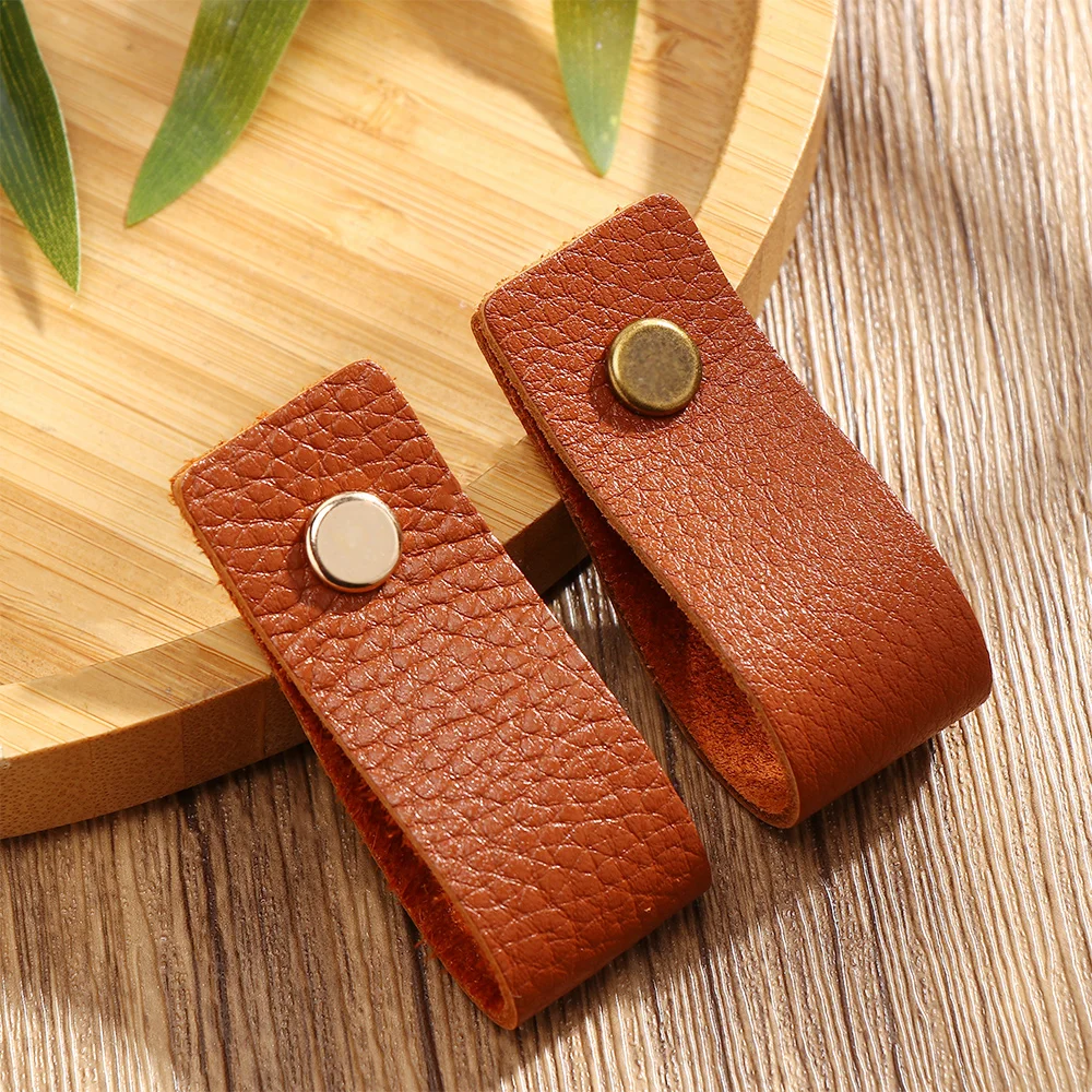 Ручки для ящиков и дверей в скандинавском стиле итальянские кожаные ручки из