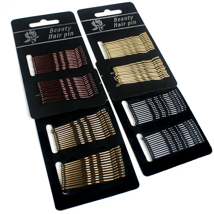 

24pcs/set Hair Care Black Paint Flat Word Pinches Girl Metal Clip Bangs Invisible Female Woman Hairpins Simple Headwear