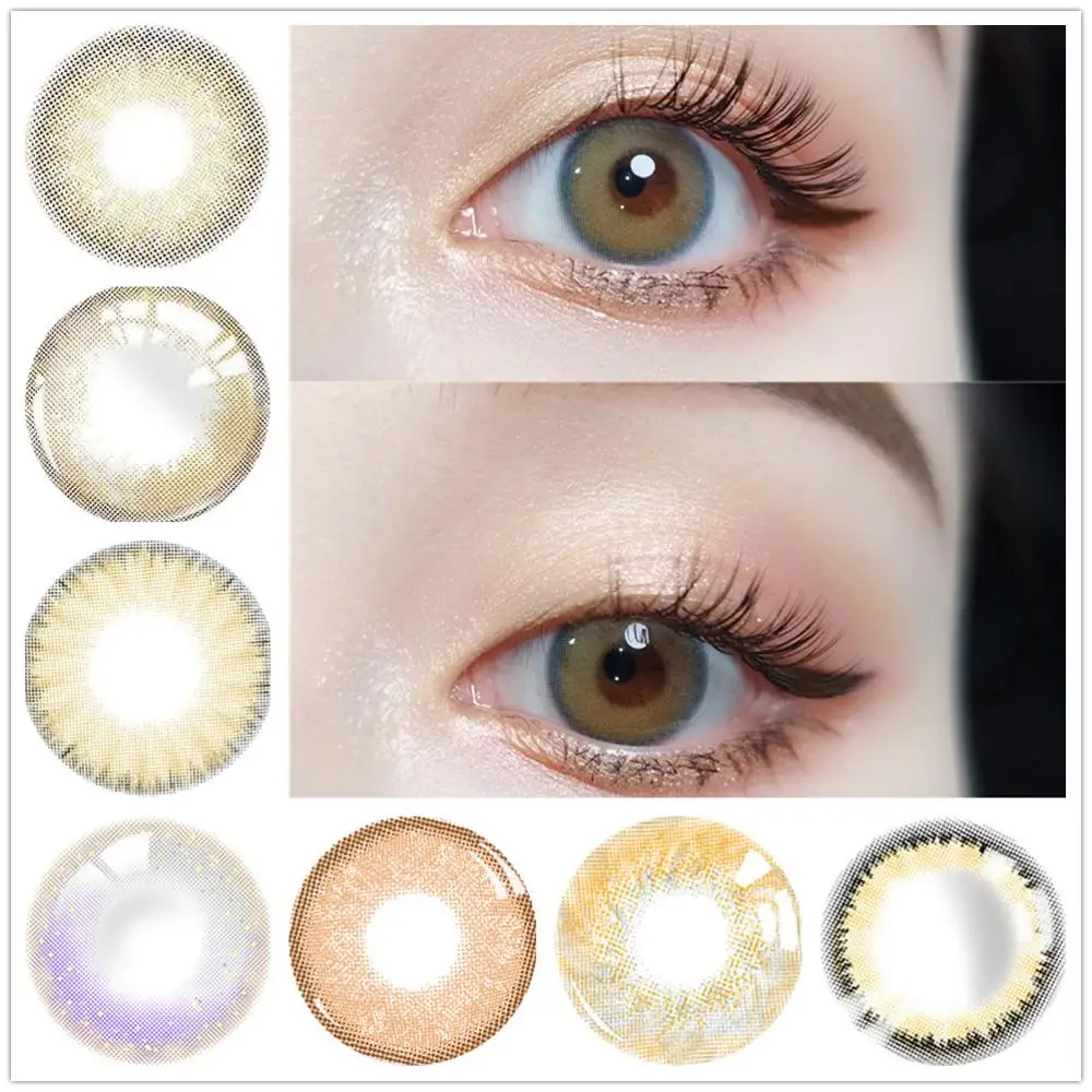 

Brown NaturalContact Lens for Eyes Cosmetic Eyewera 1 year Circle Glass with Prescription to -8.00