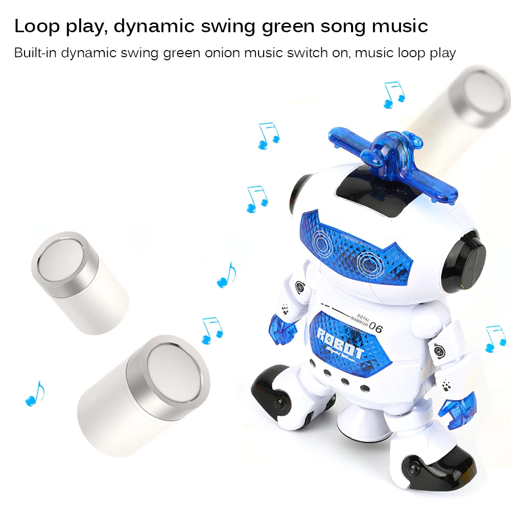 

Intelligent Rotating Wind Dazzling Dancer Parent-Child Interaction Robot Space Dancing White Robot