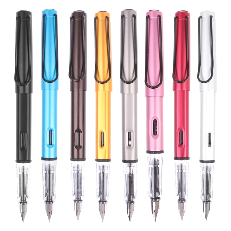 

2021 New Aluminum Alloy New Fountain Pen Student Pen Gift Nib 0.38mm Calligraphy Durable