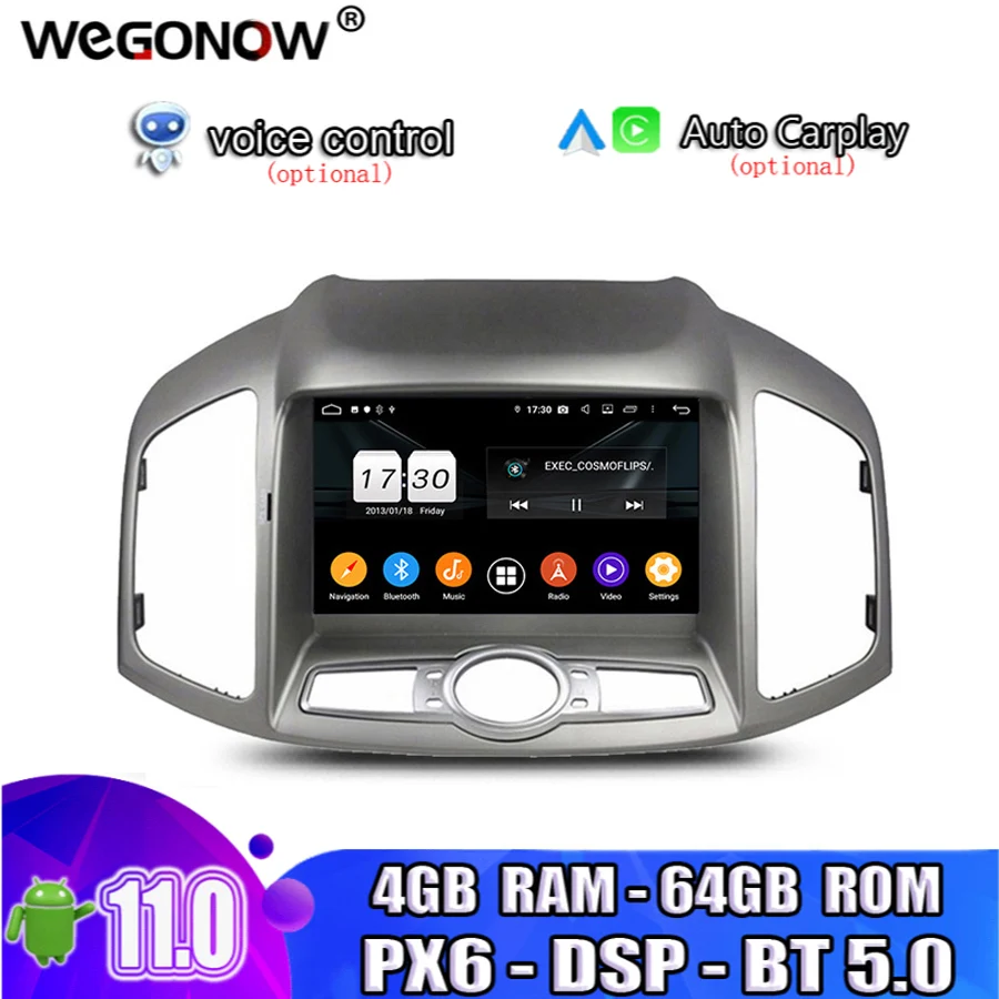 Автомобильный DVD-плеер PX6 IPS Android 11 0 восьмиядерный процессор 4 гб озу 64 пзу wi-fi bluetooth