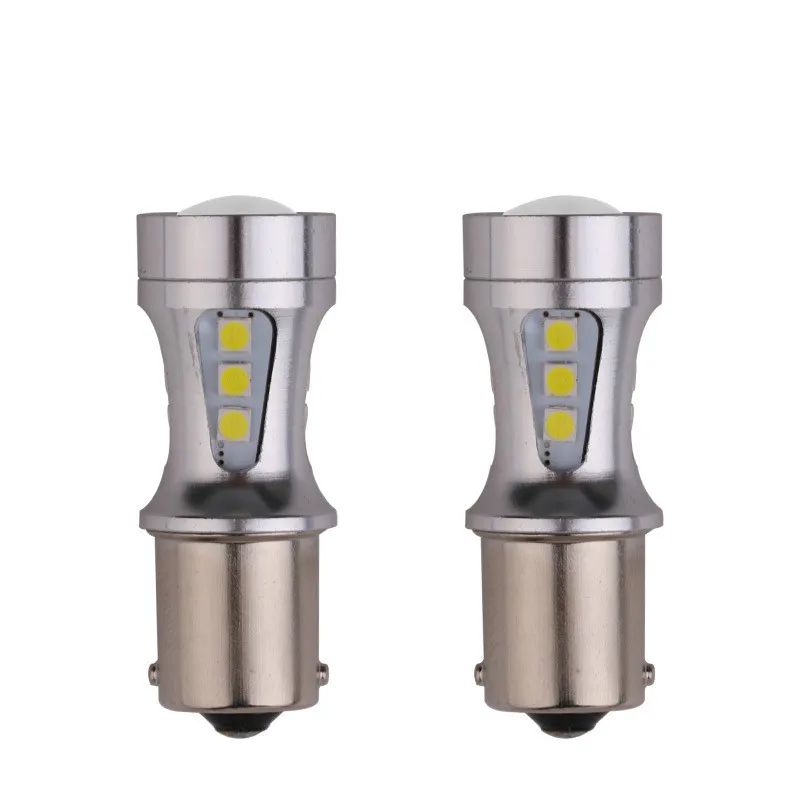 10 шт. P21W BA15S 1156 18 Вт 18SMD светодиодный Белый чип 3030 1157 7443 T15 Автомобильные стоп