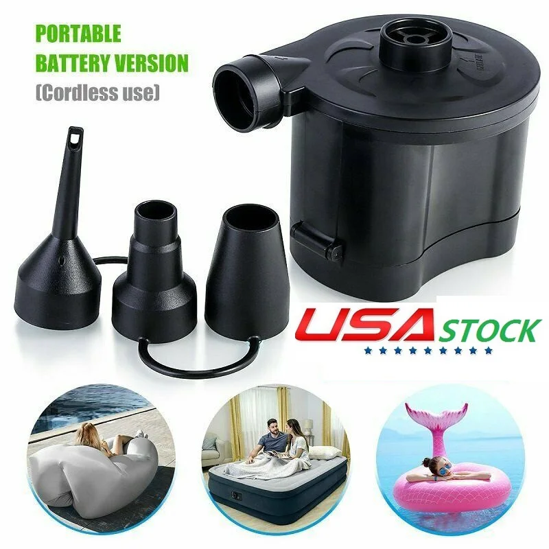 Электрический воздушный насос на батарейках для надувной кровати кемпинга