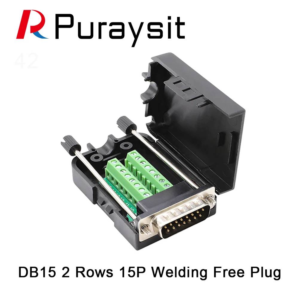 Разъем Puraysit DB15 15-контактный адаптер для коммутационной платы штекерный разъем