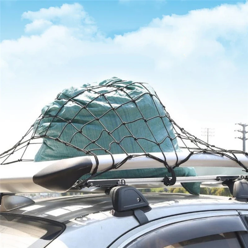 

120x80cm Universal Car Trunk Luggage Storage Cargo Organiser Nets Elastic Mesh Net With Hooks Auto Interior Accessories