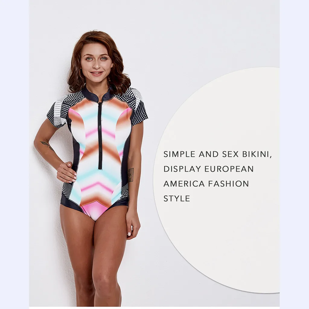 Модный Купальник для женщин женские гидрокостюмы с длинным рукавом серфинга