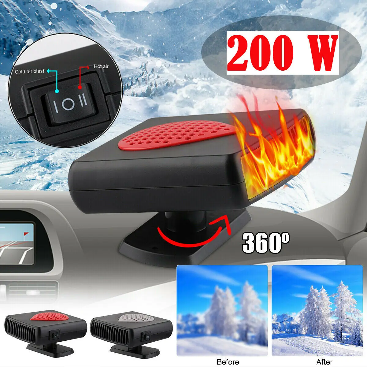 12 В автомобильный Автомобильный портативный Электрический обогреватель