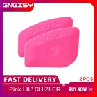 2 шт. многосторонний Мини Розовый ABS Ракель угловой скребок для автомобиля пленка для окна тонировка стекла Наклейка аппликатор автомобильные инструменты для фары 2A25