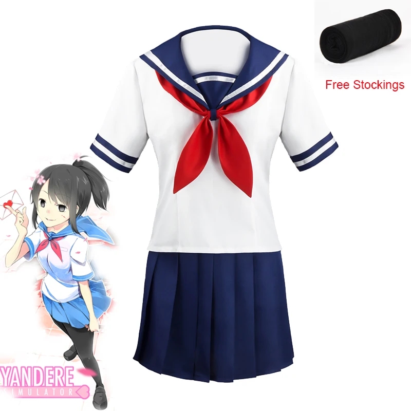 Игра Yandere Simulator Ayano Aishi карнавальный костюм Chan моряка для девочек Jk Униформа