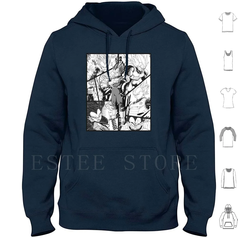 

Manga Version Super Hoodies Super Anime Sleeve Black White