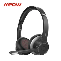 mpowsoulsens hc5 bluetooth headset with mic wireless headphones built in cvc8 0 noise canceling mic handsfree for office call