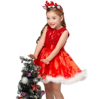 girl sequine dress for new year 2022 prom christmas kids costume toddler birthday party evening gown princess dresses 3 to 6 yrs