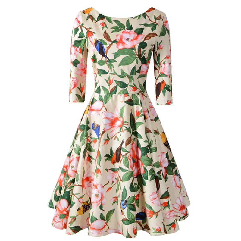 

2021 Woman Dress Autumn Newest Retro Backless Zipper Casual Office Lady