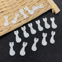 1 piece of natural white shell pendant cat freshwater shell pendant for diy jewelry making ladies earrings necklace accessories