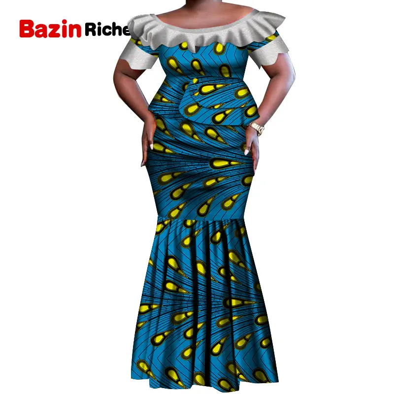 Новая африканская одежда кружевные лоскутные топы и юбка для женщин базин