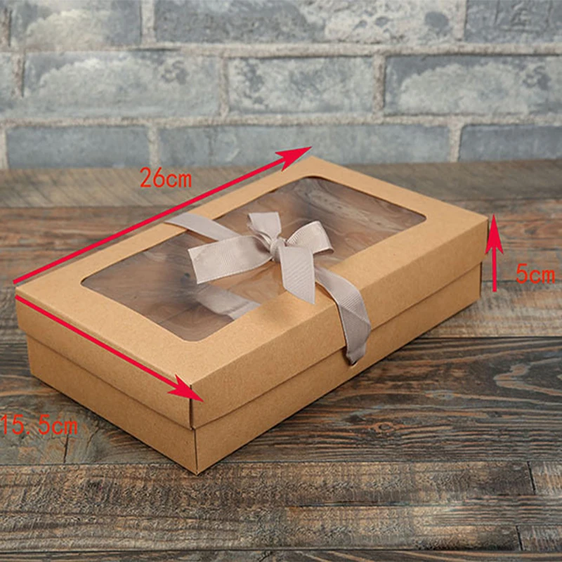

Brown Kraft Paper Box with Window Carton Packaging Gift Box