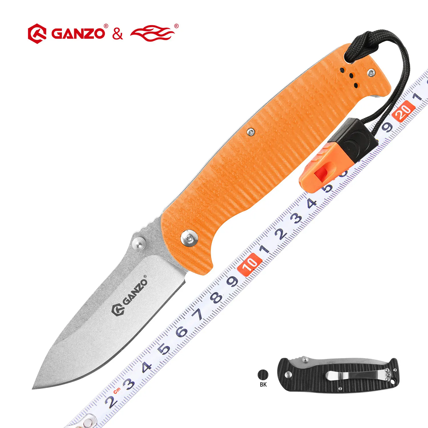 Складной нож Ganzo G7412P Firebird 58 60HRC клинок 440C рукоятка G10 уличный карманный инструмент