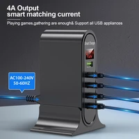 nultiple charge protection design phone charger 5 port usb 5v 4a charging adapter digital portable charger station