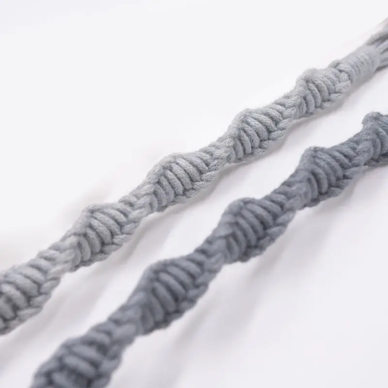 

Gray Baby Boys Girls Soother Nipple Pacifier Clip Dummy Holder Simple Crochet Cotton Pacifier Chain 1 Pc