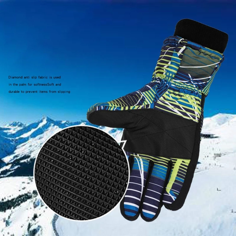 

Kids Children Windproof Waterproof Outdoor Sports Full Finger Mittens Winter Warm Mountain Snowboard Ski Gloves