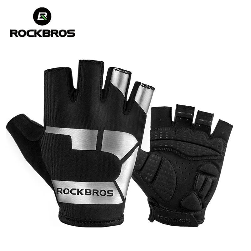 

ROCKBROS Cycling Gloves Half Finger Shockproof Wear Resistant Breathable MTB Road Bicycle Gloves Men Women Sports Bike Equipment