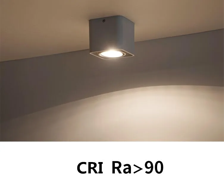 7W 10W Dimmable LED Surface Mounted Square Ceiling Downlight for Room/Corridor/Hallway/Foyer AC85-260V COB Spot light | Лампы и