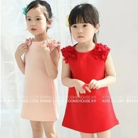 2020 hot sale girls seeveless flower cotton brand summer girl dress children kids tutu dresses for girls free shipping