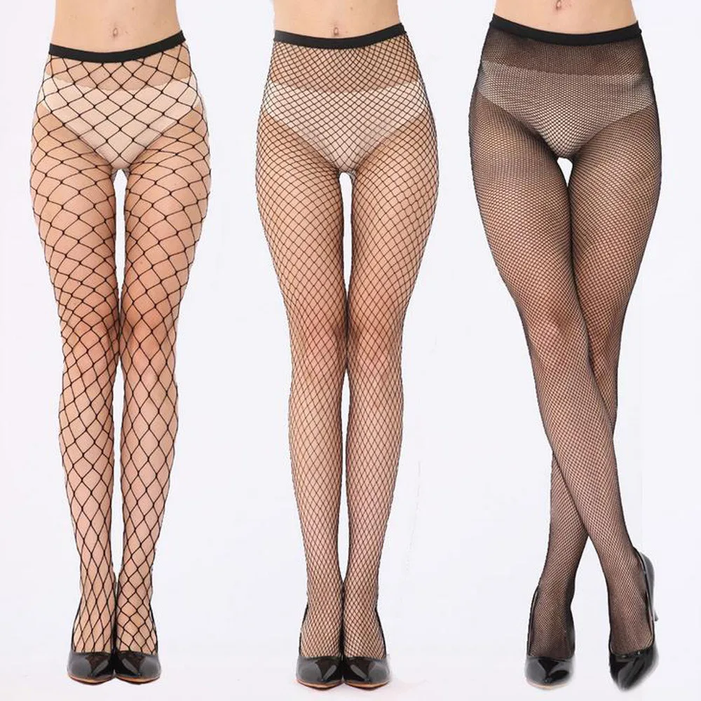 

Women's Stockings High Waist Tights Sexy Fishnet Stockings Thigh Highs Fishing Nets Lace Garter Stockings Pantyhose Female #W3