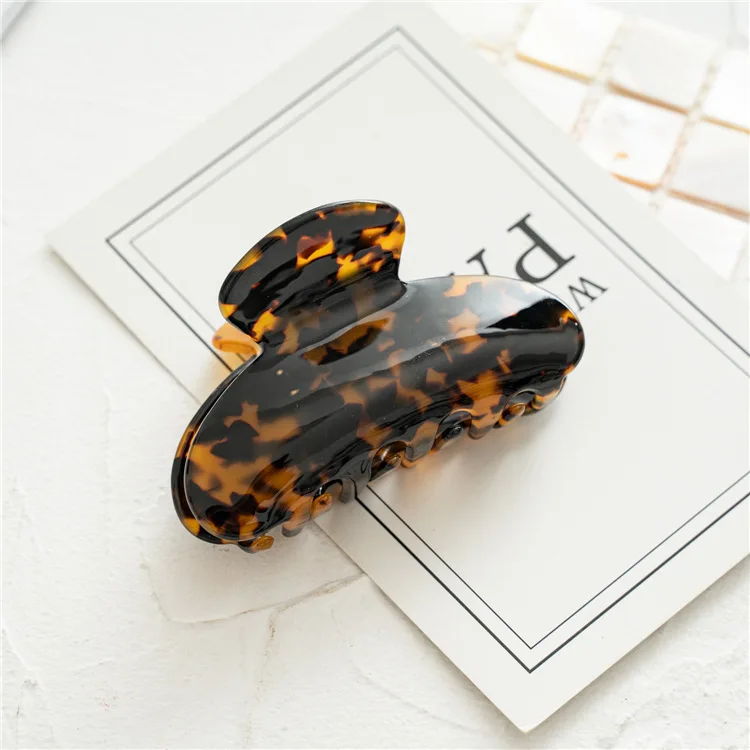 

High Quality Acetate Leopard Hair Claws Large Barrette Crab Claw Clip Bath Clip Ponytail Clip For Women Girls Hair Accessories