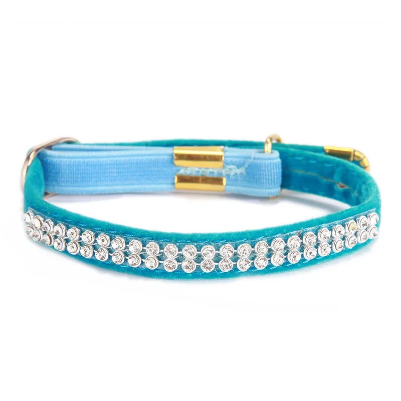 blue-ys0035 Маленький ошейник с колокольчиком для кошек и собак, аксессуары для собак, милый ошейник для щенка, ошейник для котенка, товары для домашних животных, чихуахуа YS0034 - Цвет: blue-ys0035
