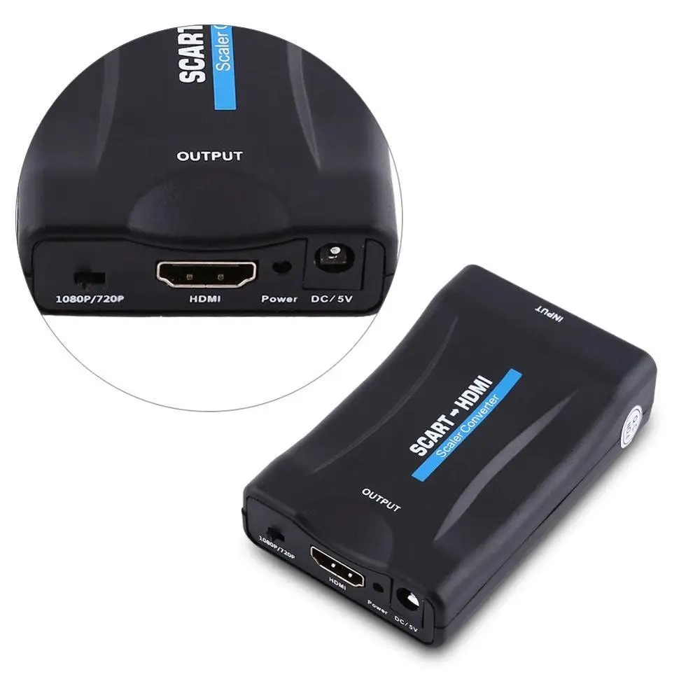 Scart К HDMI аудио видео конвертер скалер адаптер 720P 1080P с USB кабелем для смартфонов