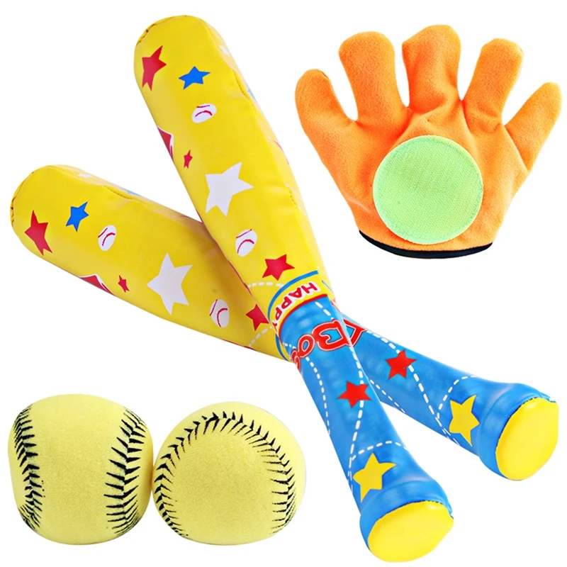 

EVA Foam Toy Baseball Set 4Pcs Baseball Toy Set 1Pc Baseball Glove 2Pcs Soft Ball 1Pc Baseball Bat Outdoor Sport